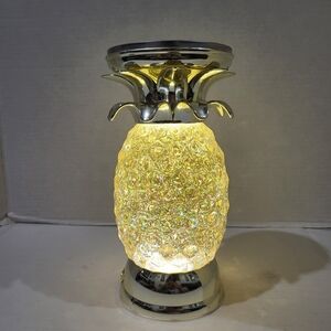 Beautiful & Body Works Pineapple Light Up Glitter Candle Holder Pedestal